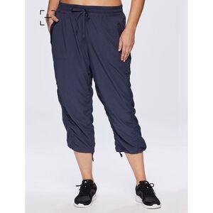 Vintage RBX by Reebok Women’s XL Blue Athletic Cropped Pants Elastic Waistband